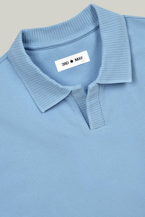 Polo-Shirt Kurzarm Pique Rippenkragen