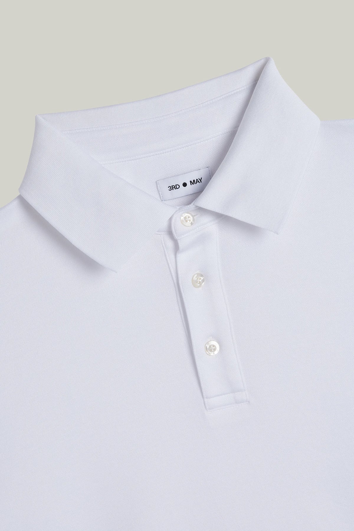 Polo-Shirt Kurzarm Pique Doubleface White#Farbe_White