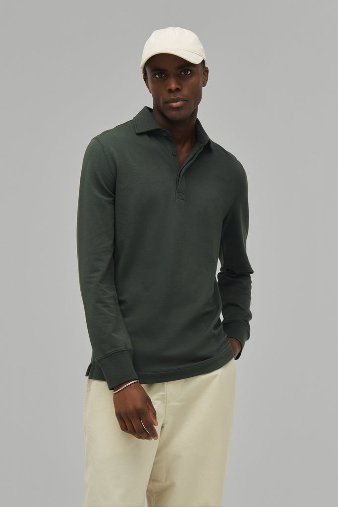 Polo Sweatshirt Modal Cotton