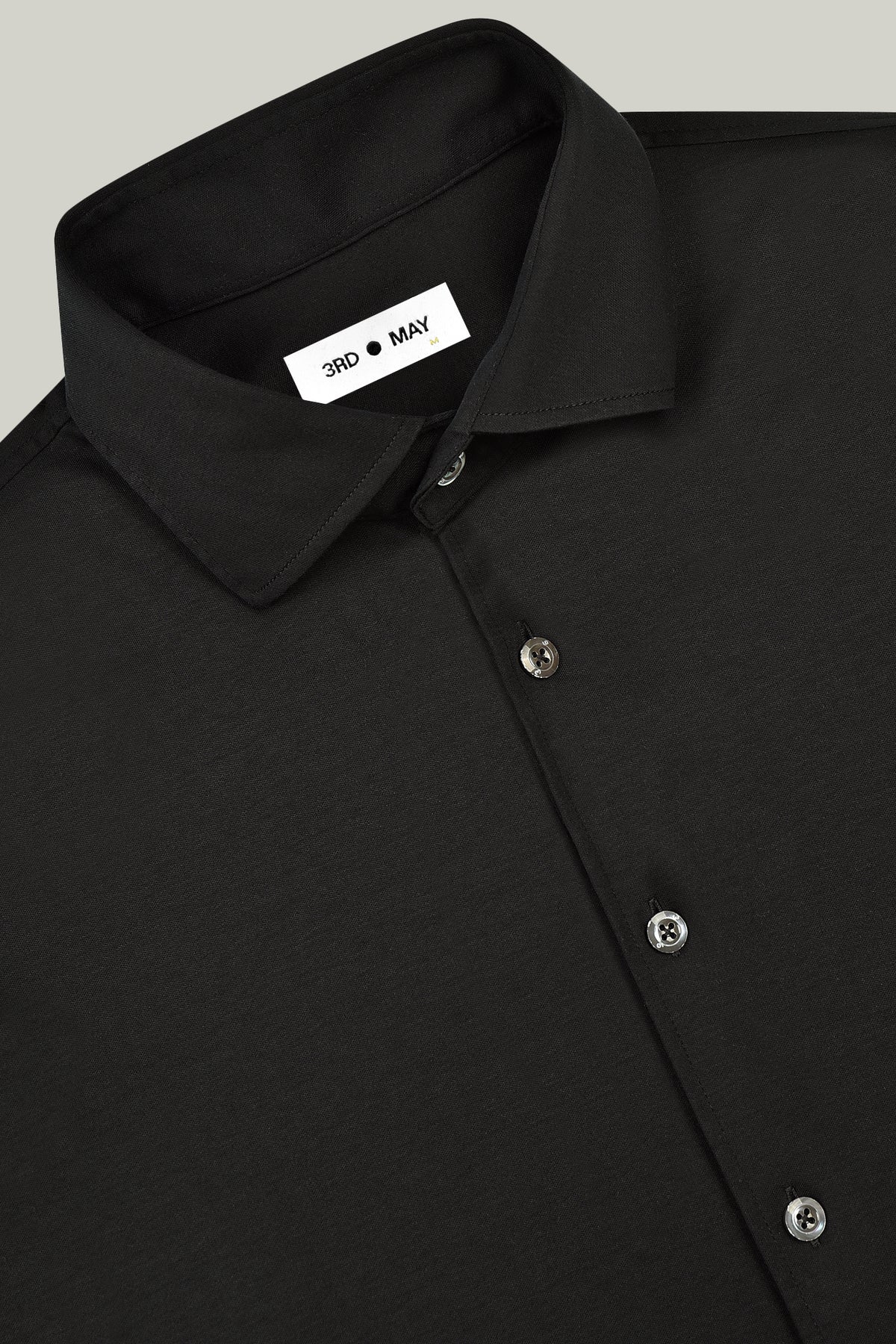 Hemd Langarm Swiss Cotton Black#Farbe_Black