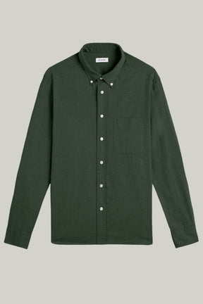 Hemd Langarm Flanell Melange