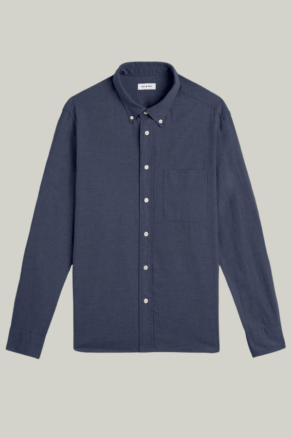 Hemd Langarm Flanell Melange Denim#Farbe_Denim