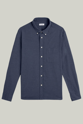 Hemd Langarm Flanell Melange