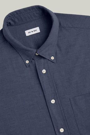 Hemd Langarm Flanell Melange