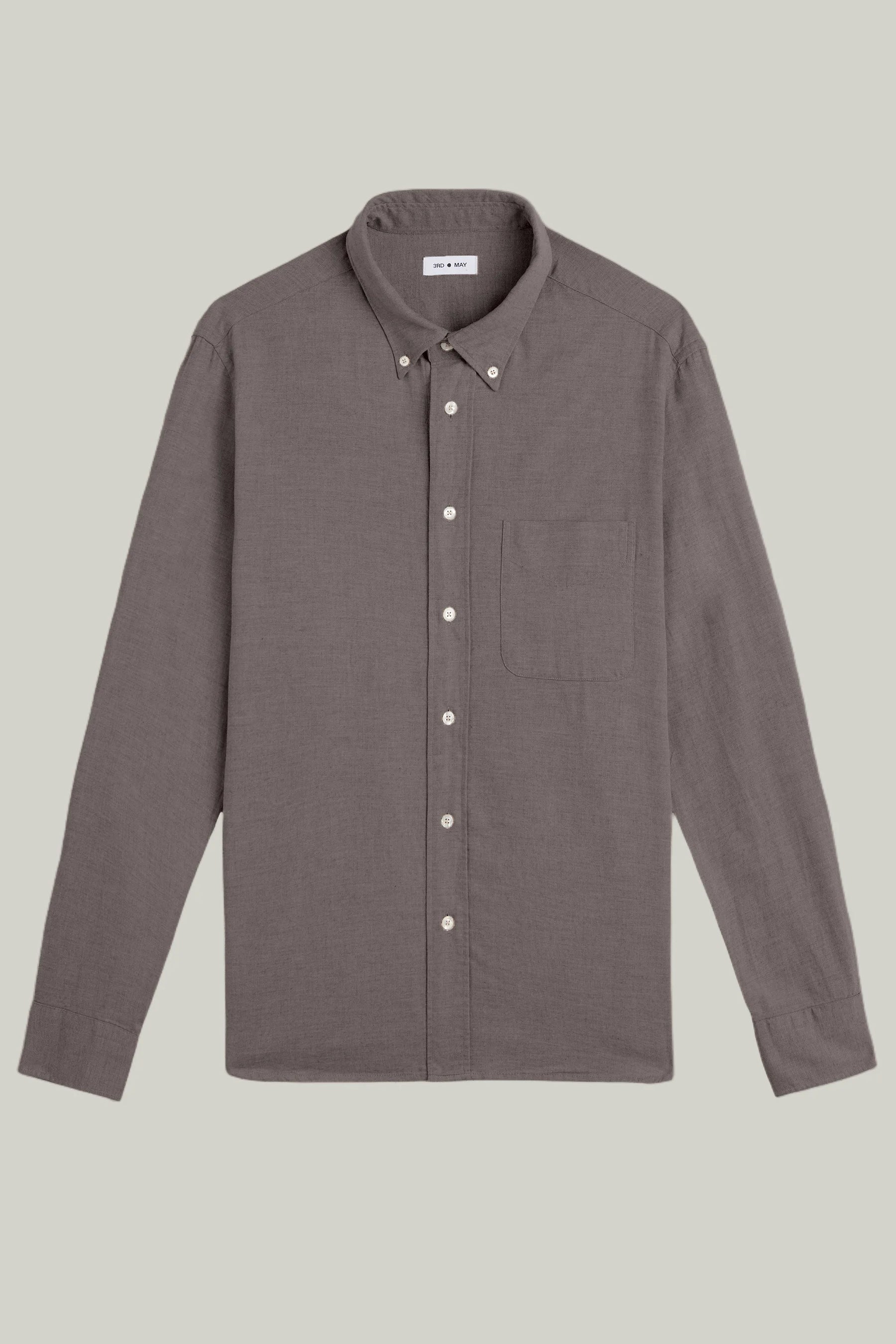 Hemd Langarm Flanell Melange