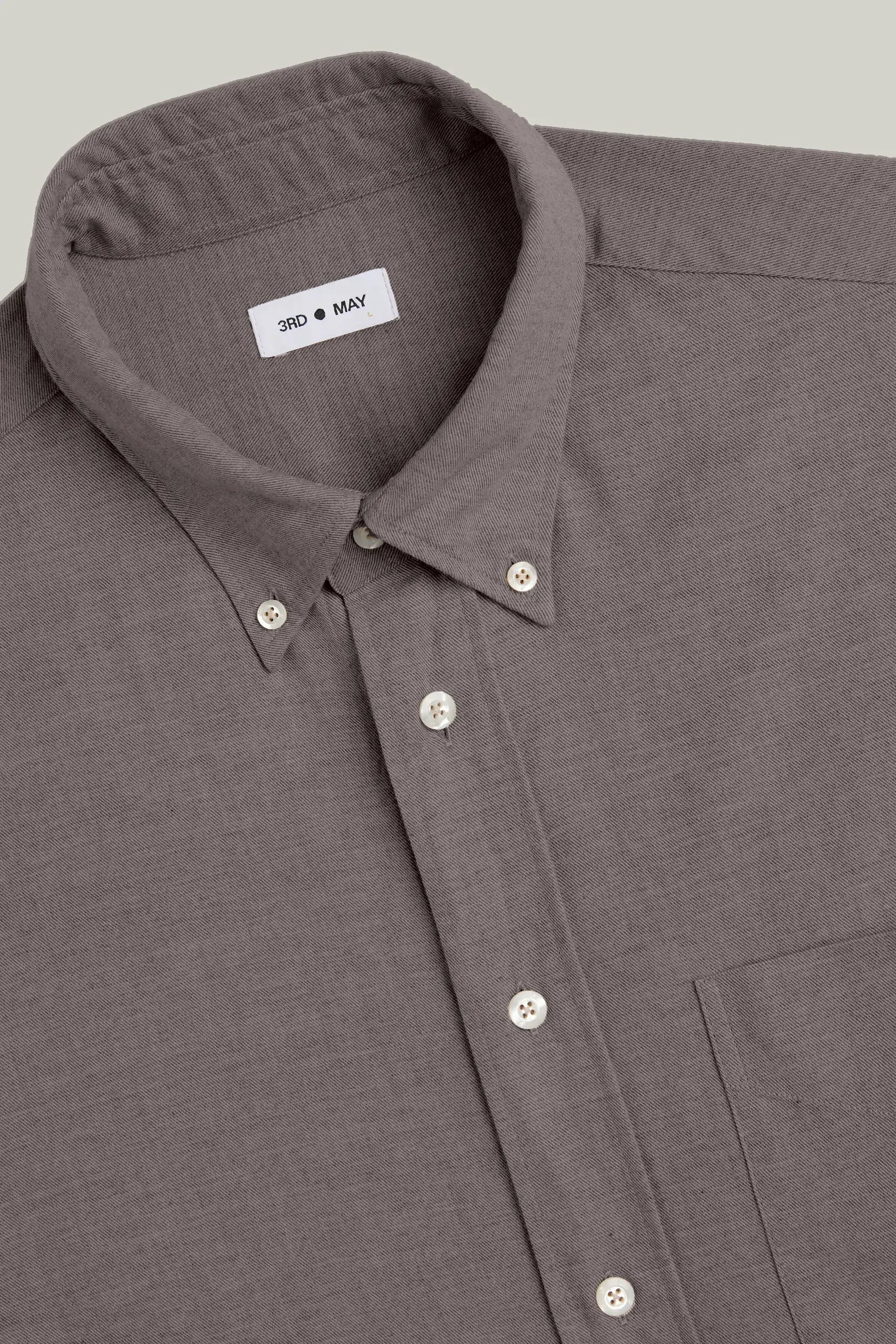 Hemd Langarm Flanell Melange