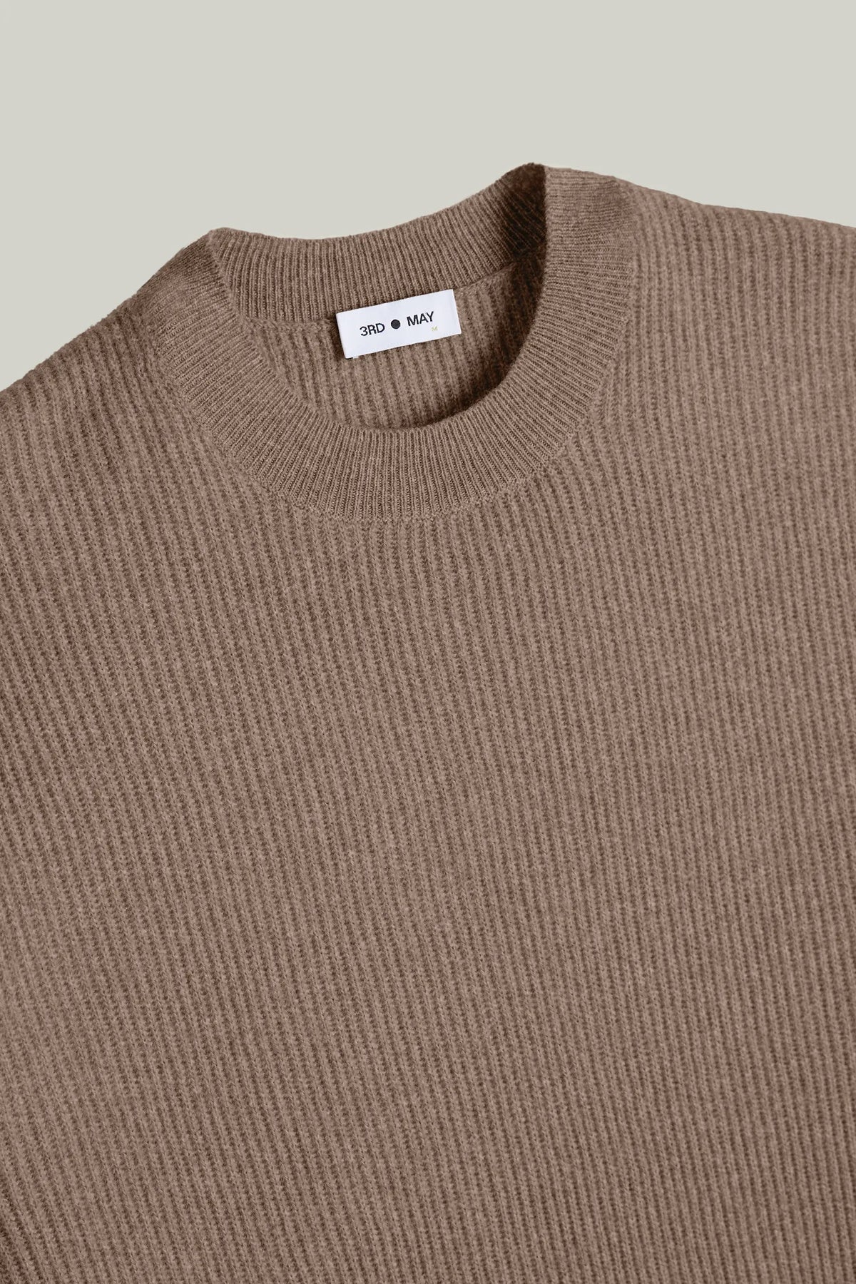 Kaschmir Pullover Rundhals Organic Brown#Farbe_Organic Brown