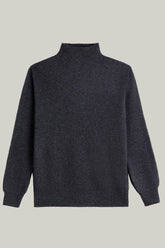 Kaschmir Pullover Funnel Neck Charcoal#Farbe_Charcoal