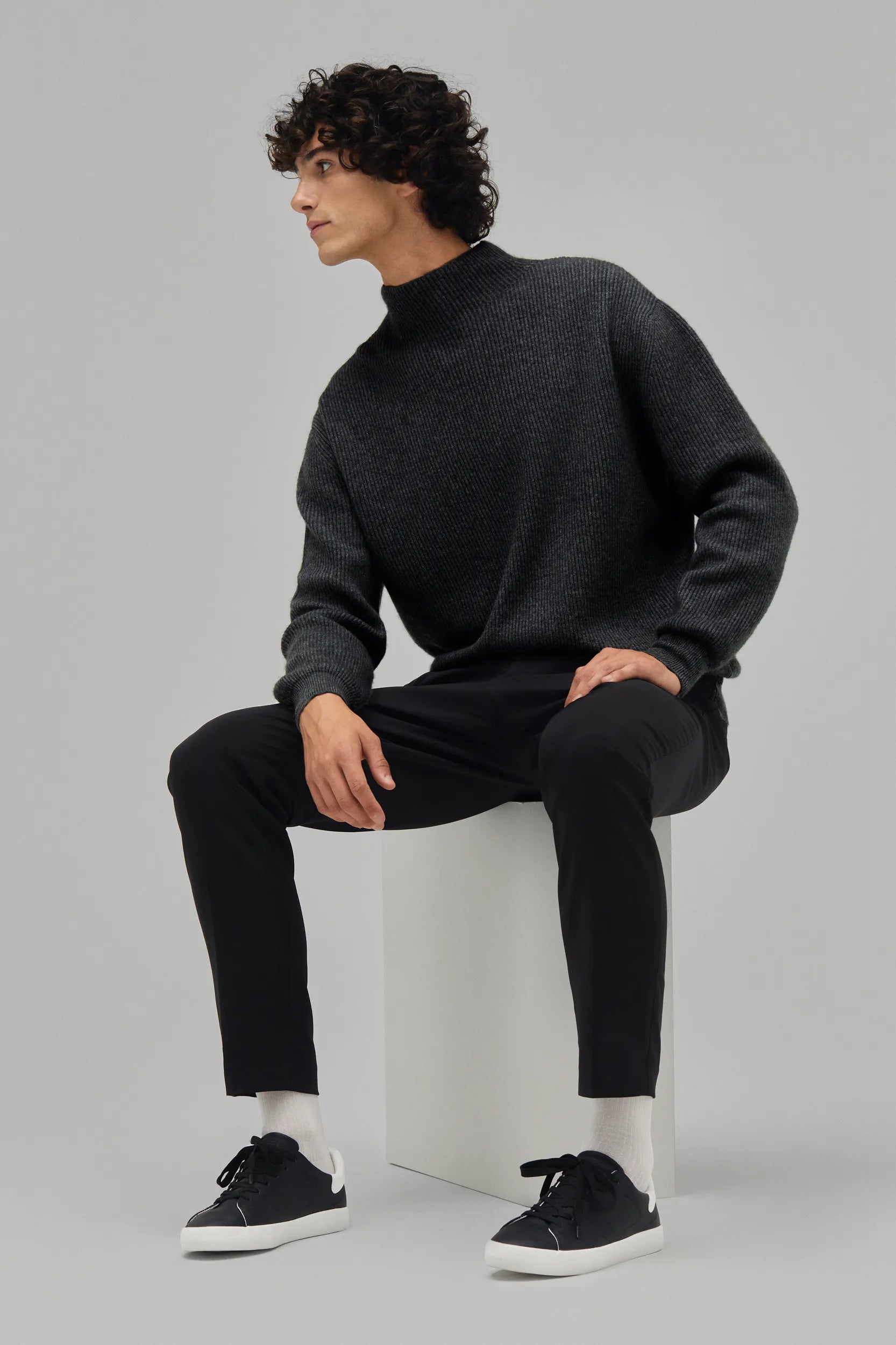 Kaschmir Pullover Funnel Neck