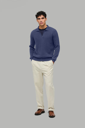 Kaschmir Pullover Polo Kragen