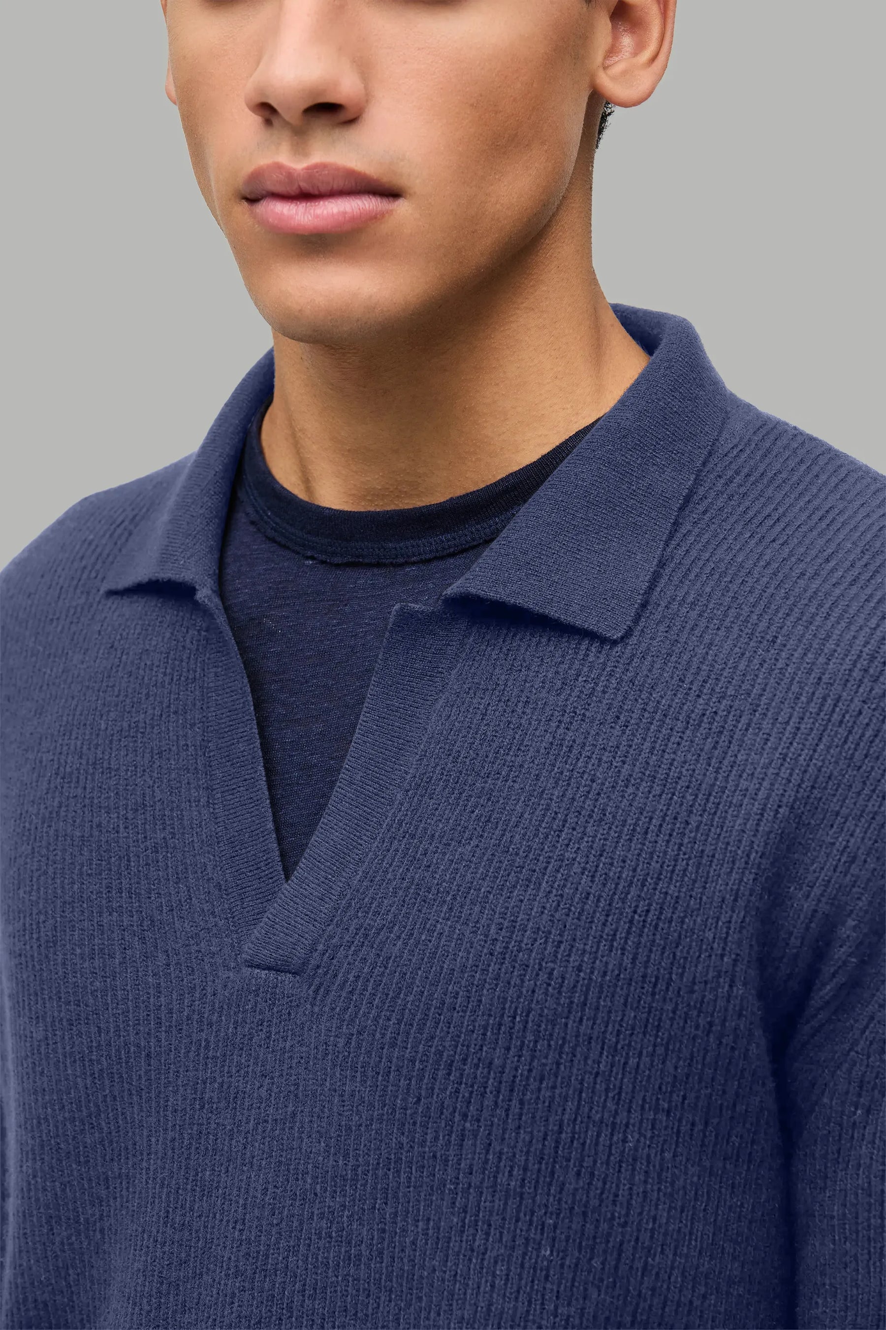 Kaschmir Pullover Polo Kragen