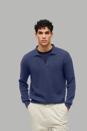 Kaschmir Pullover Polo Kragen