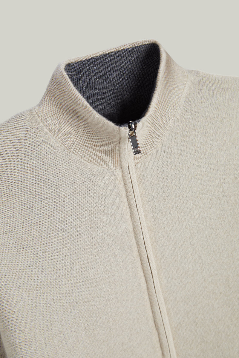 Kaschmir Strickjacke Reversibel