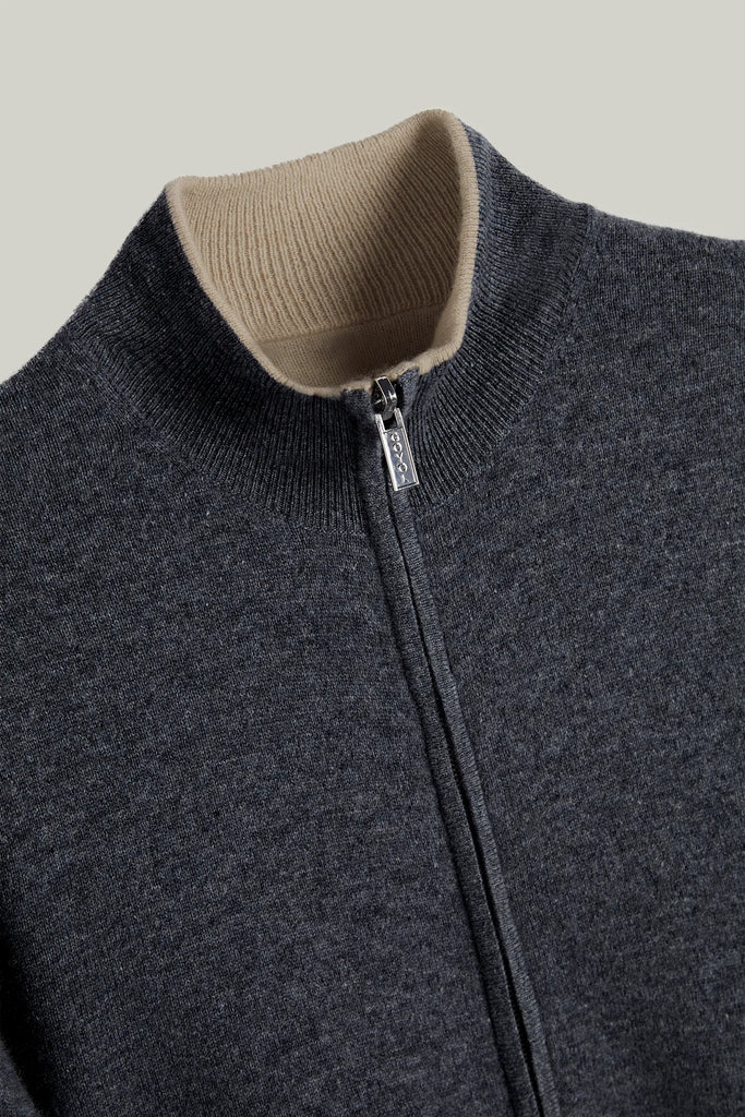 Kaschmir Strickjacke Reversibel