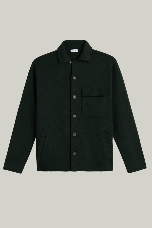 Overshirt Heavy Knit Merino Extra Fine Dark Green#Farbe_Dark Green