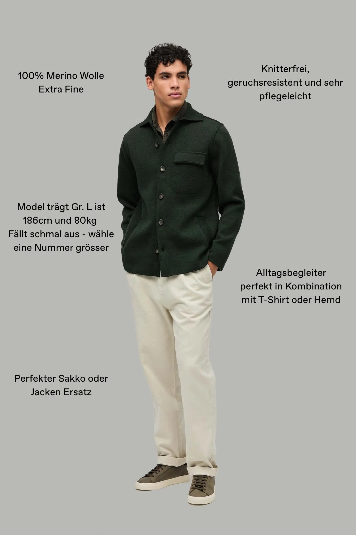 Overshirt Heavy Knit Merino Extra Fine