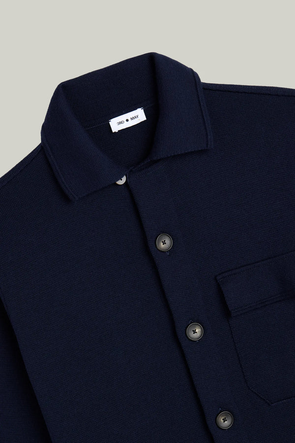 Overshirt Heavy Knit Merino Extra Fine Navy#Farbe_Navy