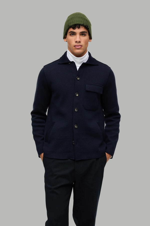 Overshirt Heavy Knit Merino Extra Fine Navy#Farbe_Navy