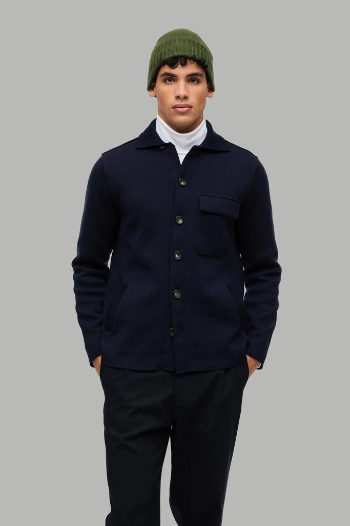 Overshirt Heavy Knit Merino Extra Fine Navy#Farbe_Navy