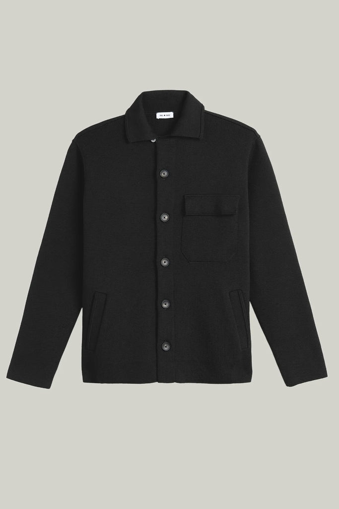 Overshirt Heavy Knit Merino Extra Fine Black#Farbe_Black