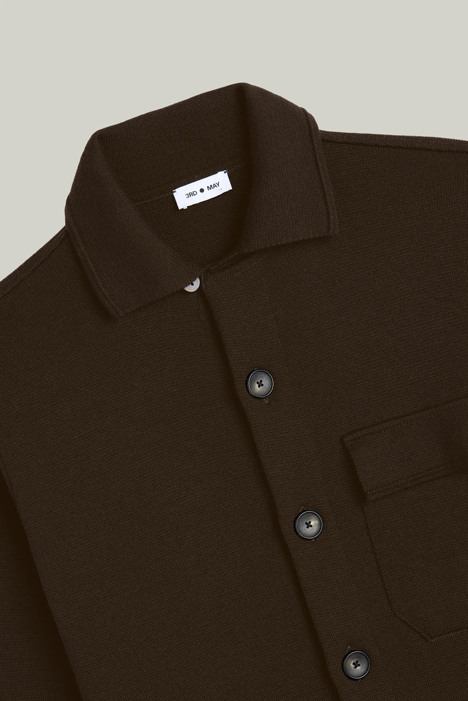 Overshirt Heavy Knit Merino Extra Fine Chocolate#Farbe_Chocolate