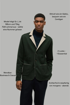 Strickblazer Reversible Merino Extra Fine