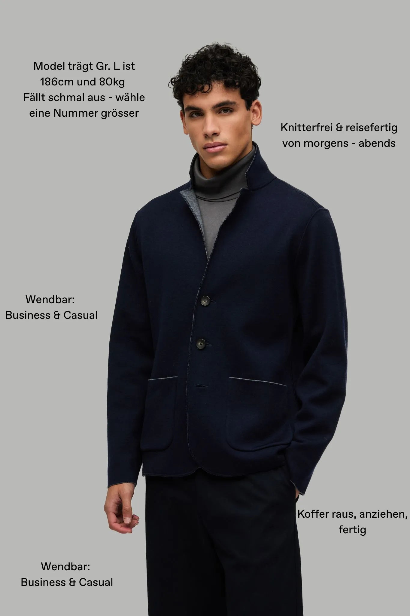 Strickblazer Reversible Merino Extra Fine