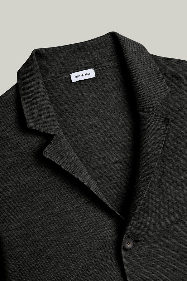 Strickblazer 2-Knopf Merino Extra Fine Charcoal#Farbe_Charcoal