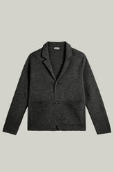 Strickblazer 2-Knopf Merino Extra Fine Charcoal#Farbe_Charcoal