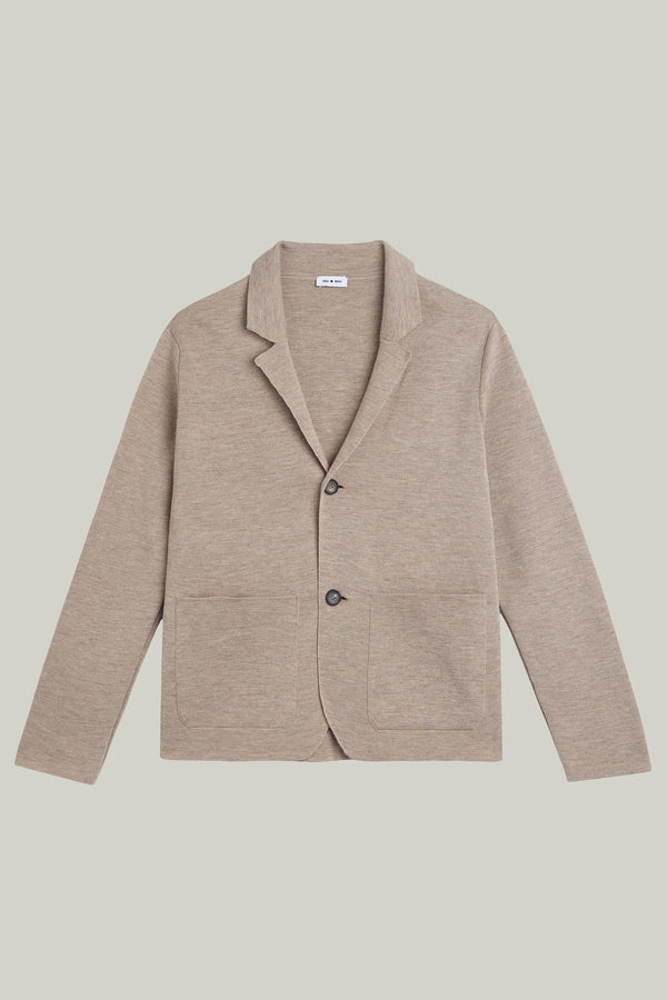 Strickblazer 2-Knopf Merino Extra Fine Beige#Farbe_Beige