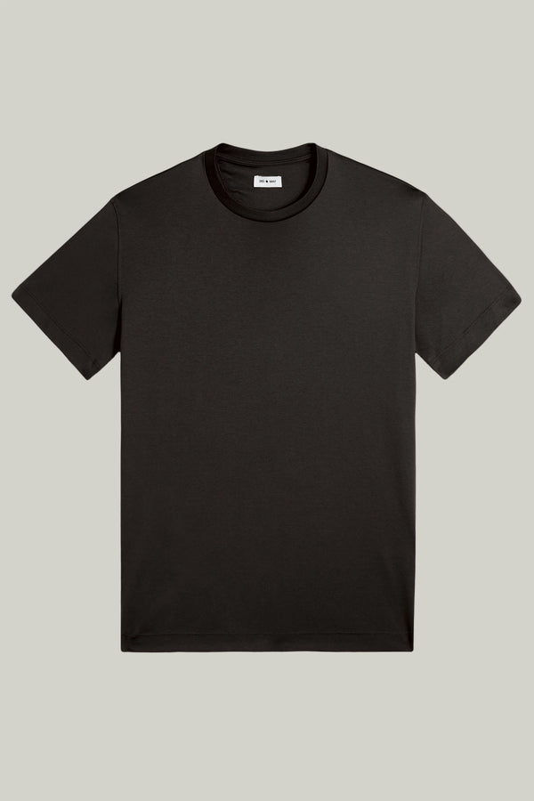 T-Shirt Kurzarm Swiss Cotton Chocolate#Farbe_Chocolate