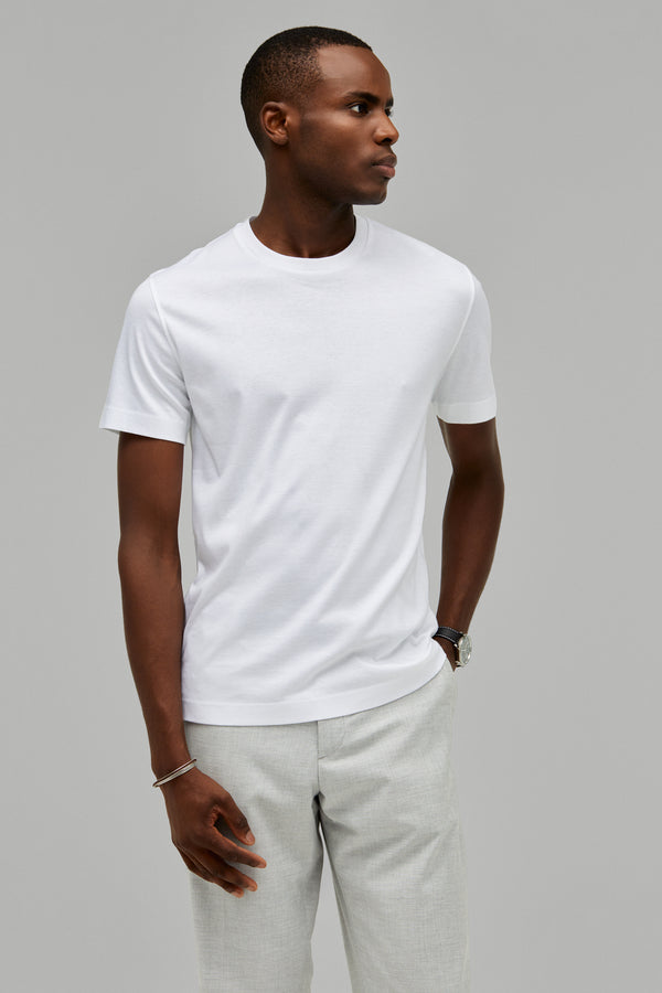 T-Shirt Kurzarm Swiss Cotton White#Farbe_White