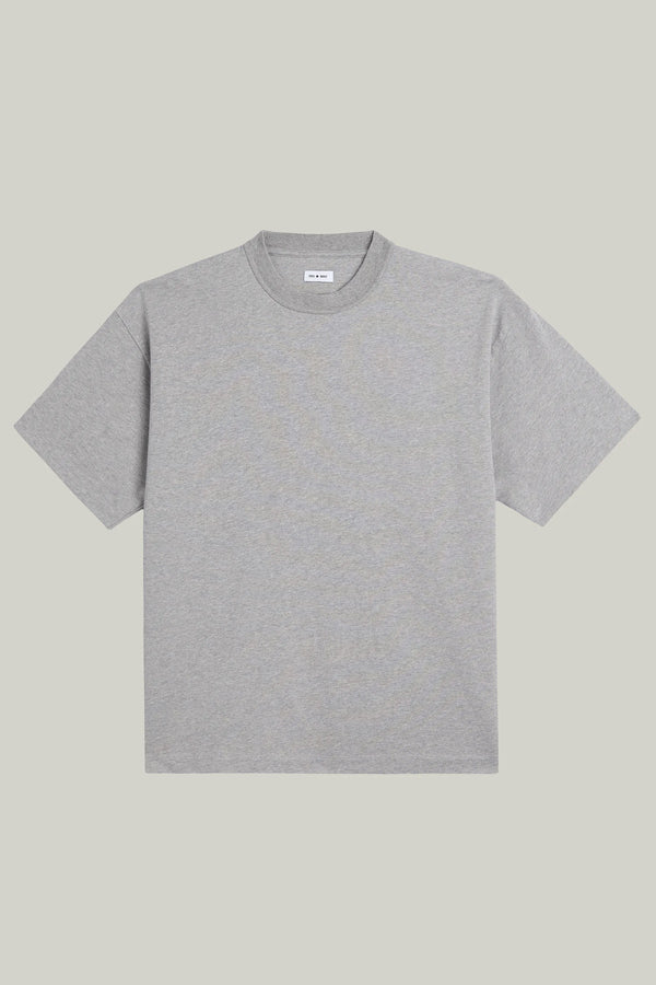 T-Shirt Kurzarm Rustic Heavy Jersey Grey Melange#Farbe_Grey Melange