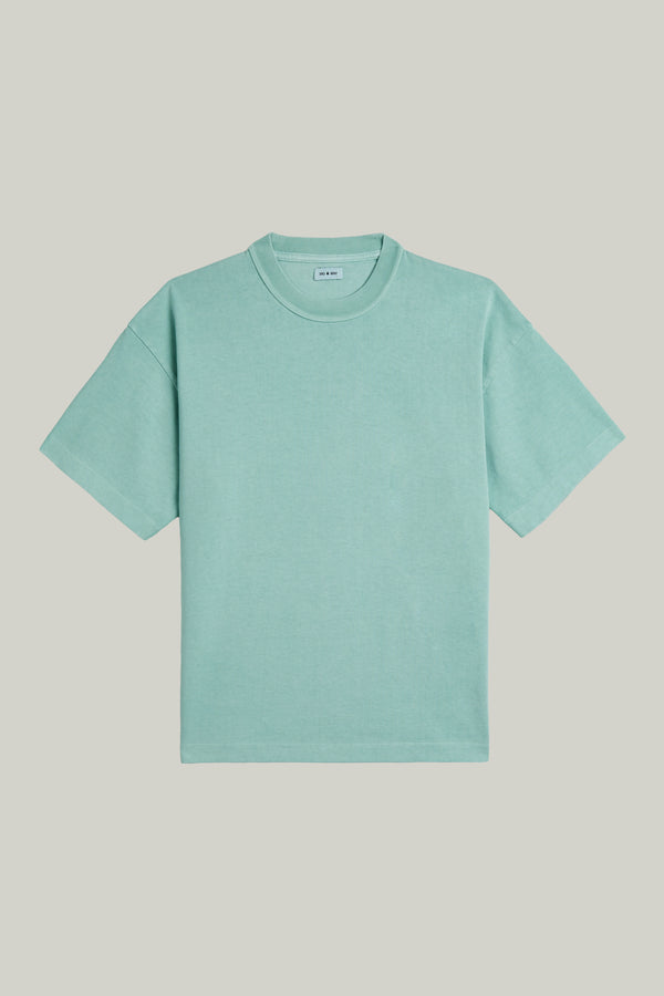 T-Shirt Kurzarm Rustic Heavy Jersey Winter Green#Farbe_Winter Green