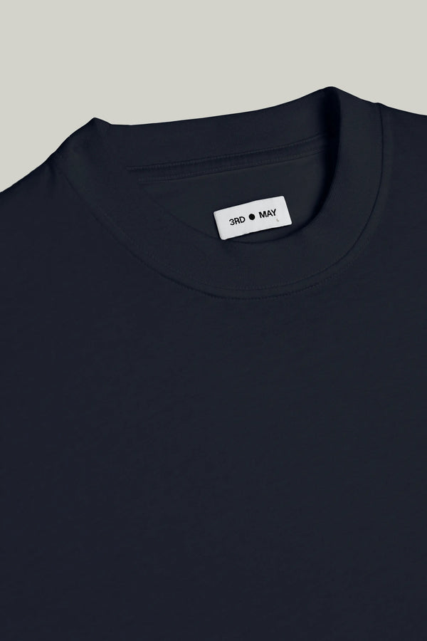 T-Shirt Kurzarm Thick Jersey Navy#Farbe_Navy