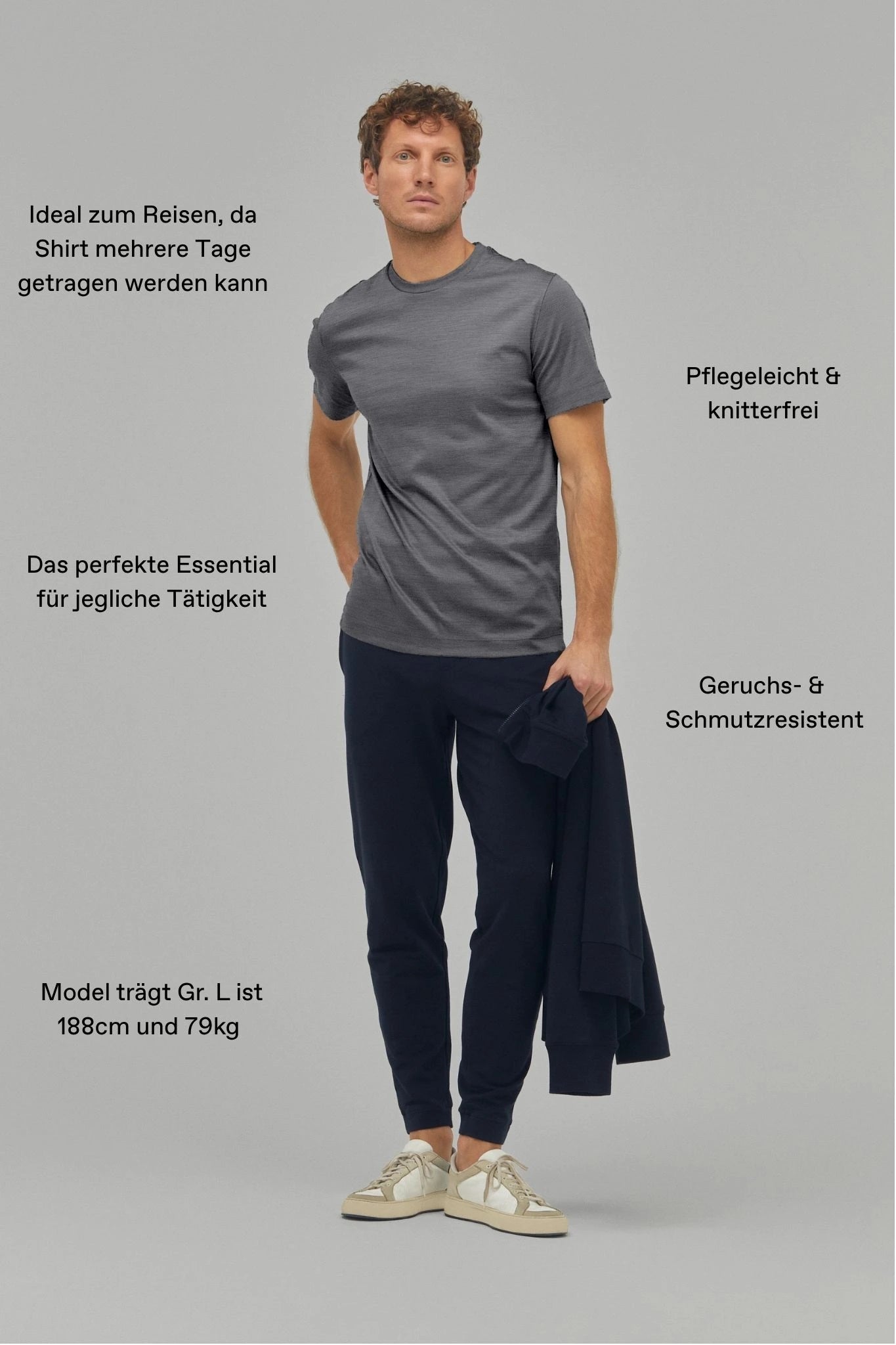 T-Shirt Kurzarm Luxe Wool