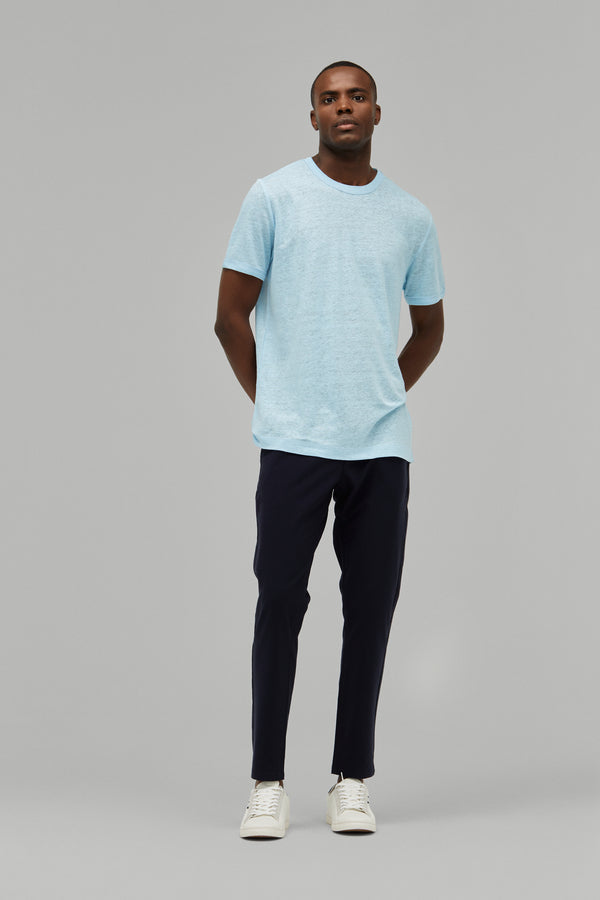 T-Shirt Kurzarm Leinen Arctic Blue#Farbe_Arctic Blue