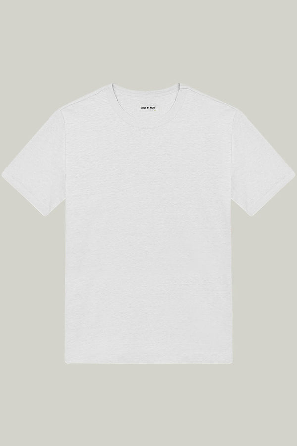 T-Shirt Kurzarm Leinen Offwhite#Farbe_Offwhite