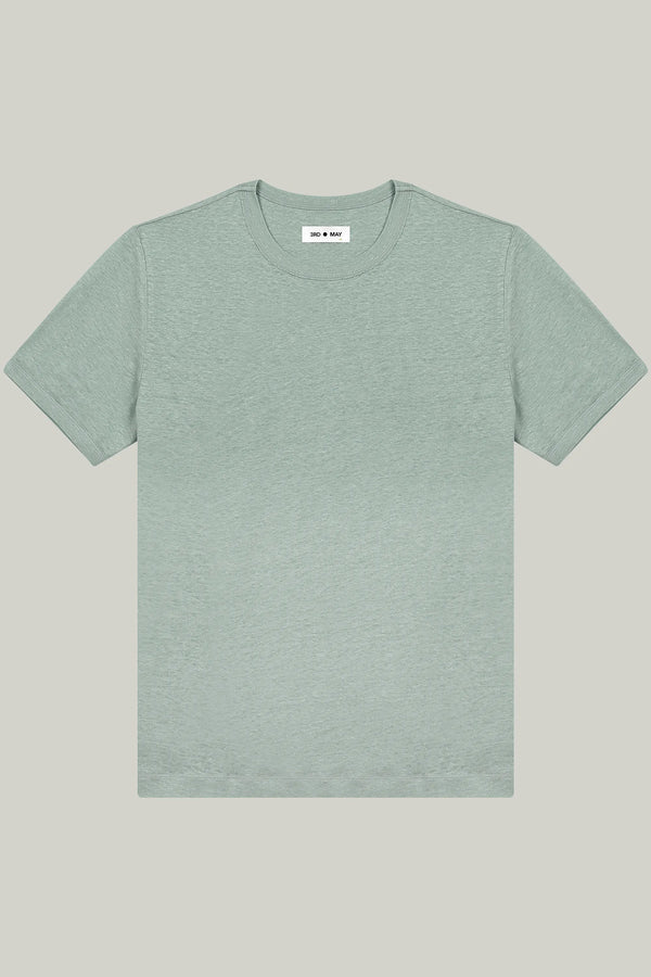 T-Shirt Kurzarm Leinen Willow Leaf#Farbe_Willow Leaf