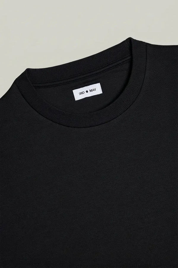 T-Shirt Kurzarm Pique Doubleface Black#Farbe_Black
