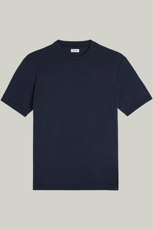 T-Shirt Kurzarm Pique Doubleface Navy#Farbe_Navy
