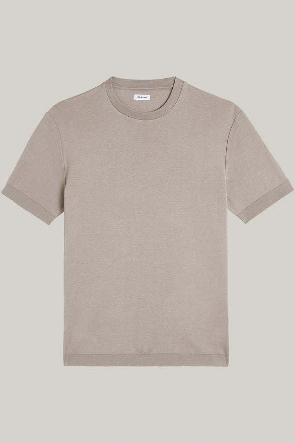 T-Shirt Kurzarm Pique Doubleface Sand#Farbe_Sand