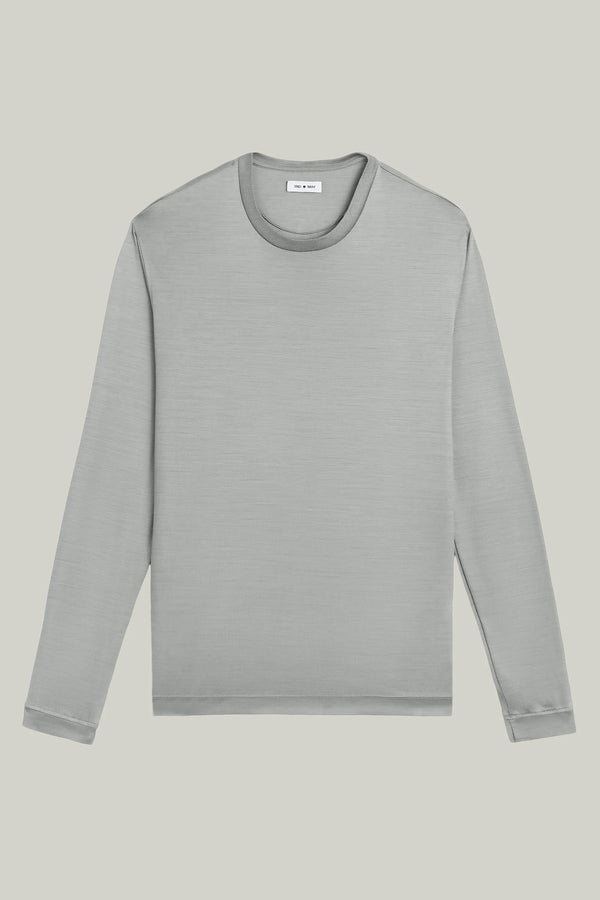 T-Shirt Langarm Luxe Wool Silver#Farbe_Silver