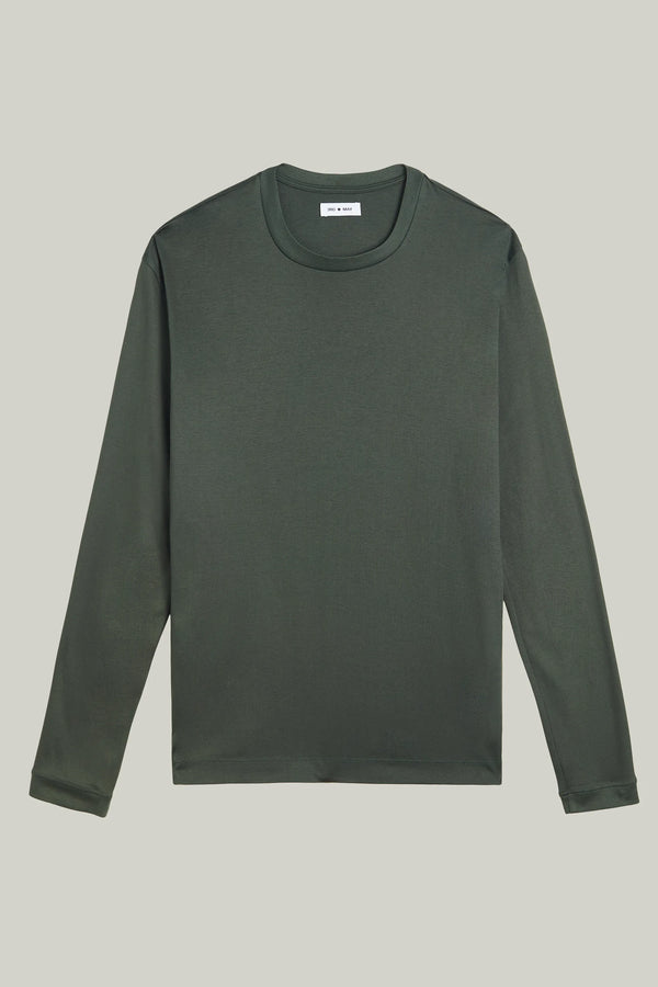 T-Shirt Langarm Swiss Cotton Racing Green#Farbe_Racing Green