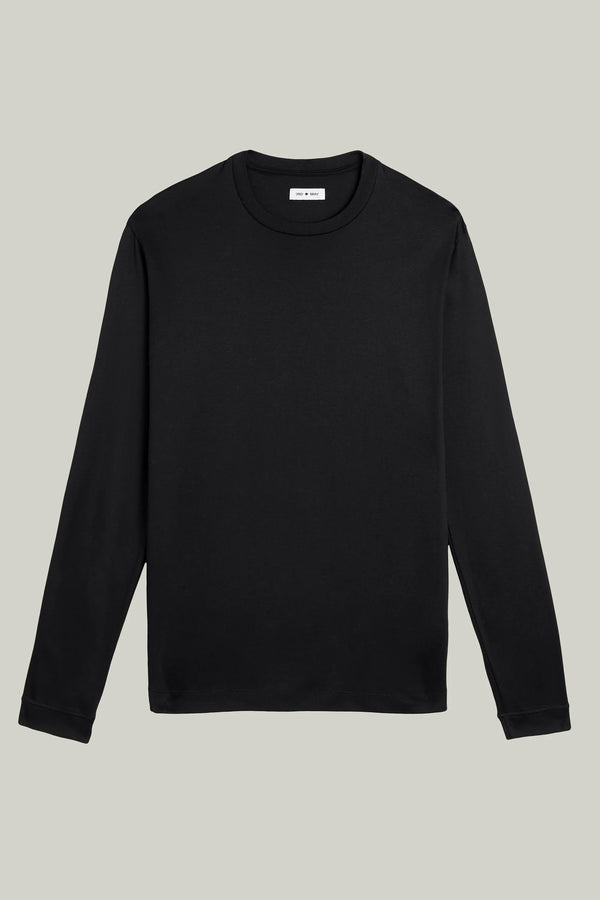 T-Shirt Langarm Swiss Cotton Black#Farbe_Black