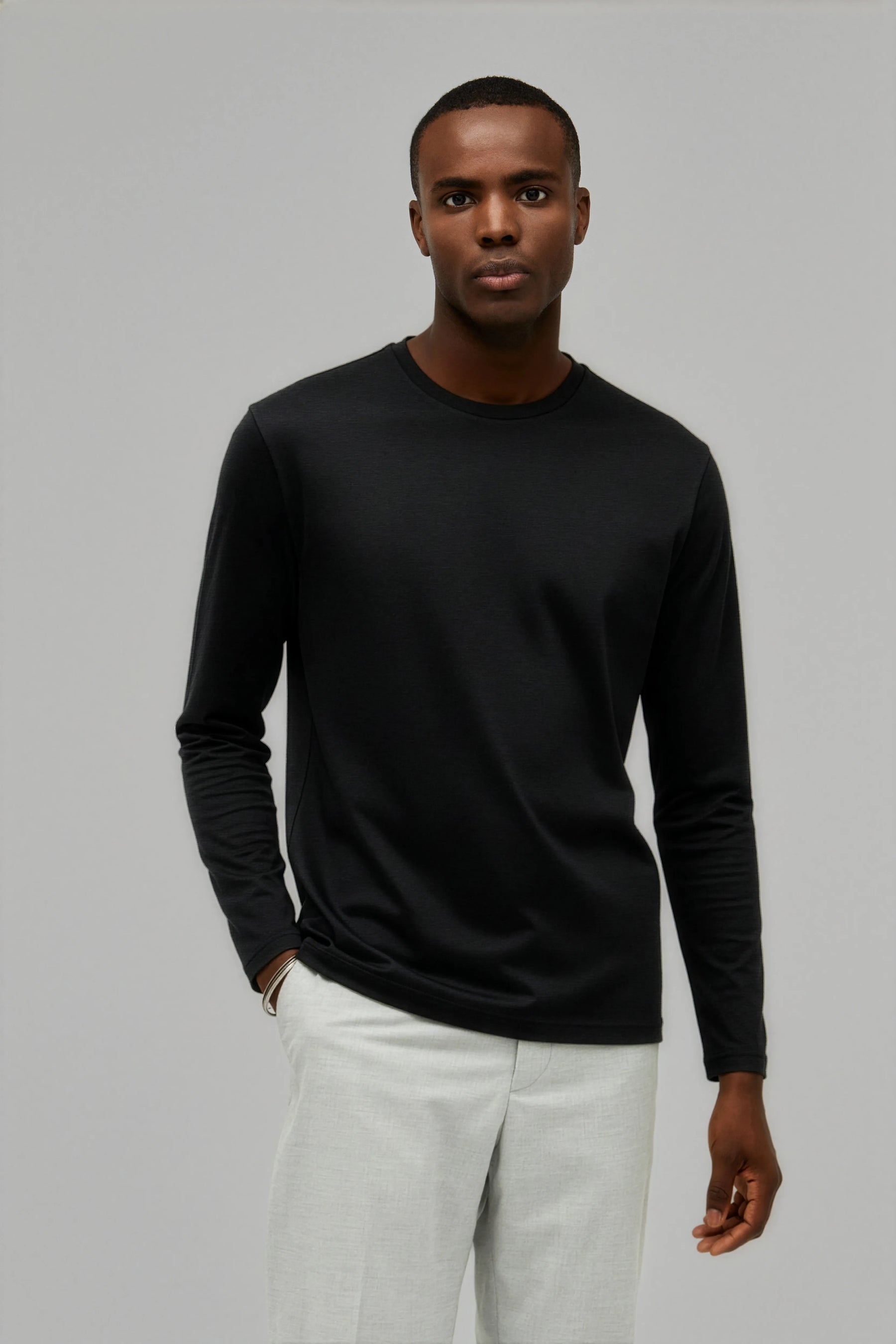T-Shirt Langarm Luxe Wool