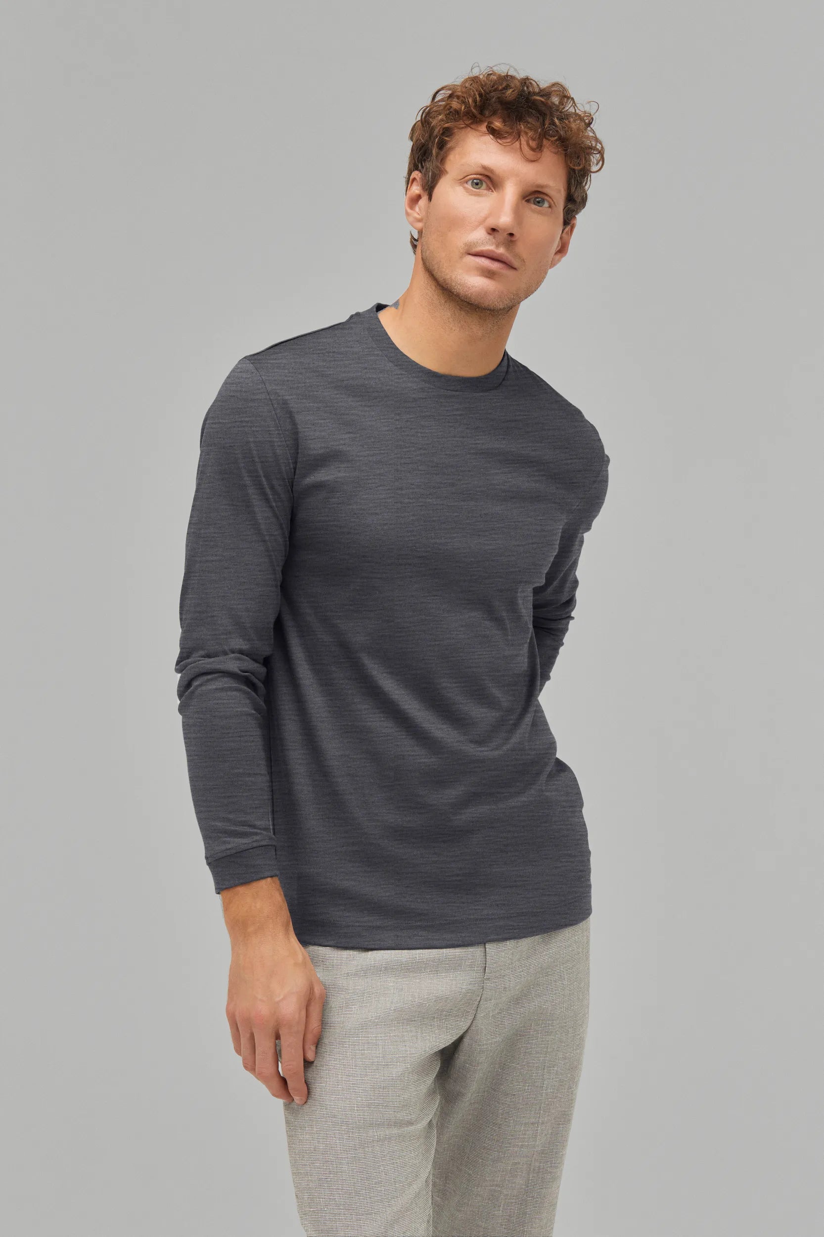 T-Shirt Langarm Luxe Wool