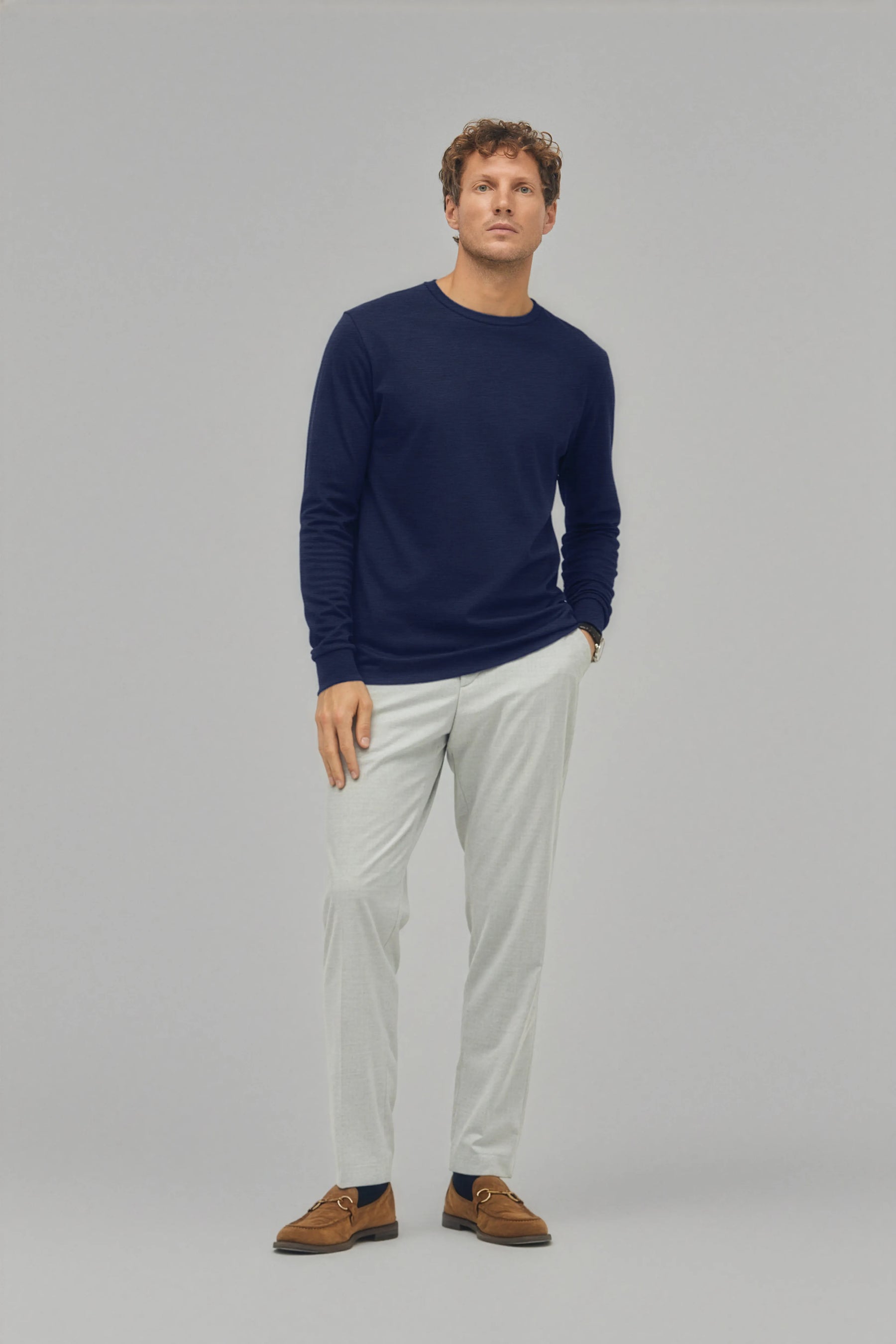 T-Shirt Langarm Luxe Wool