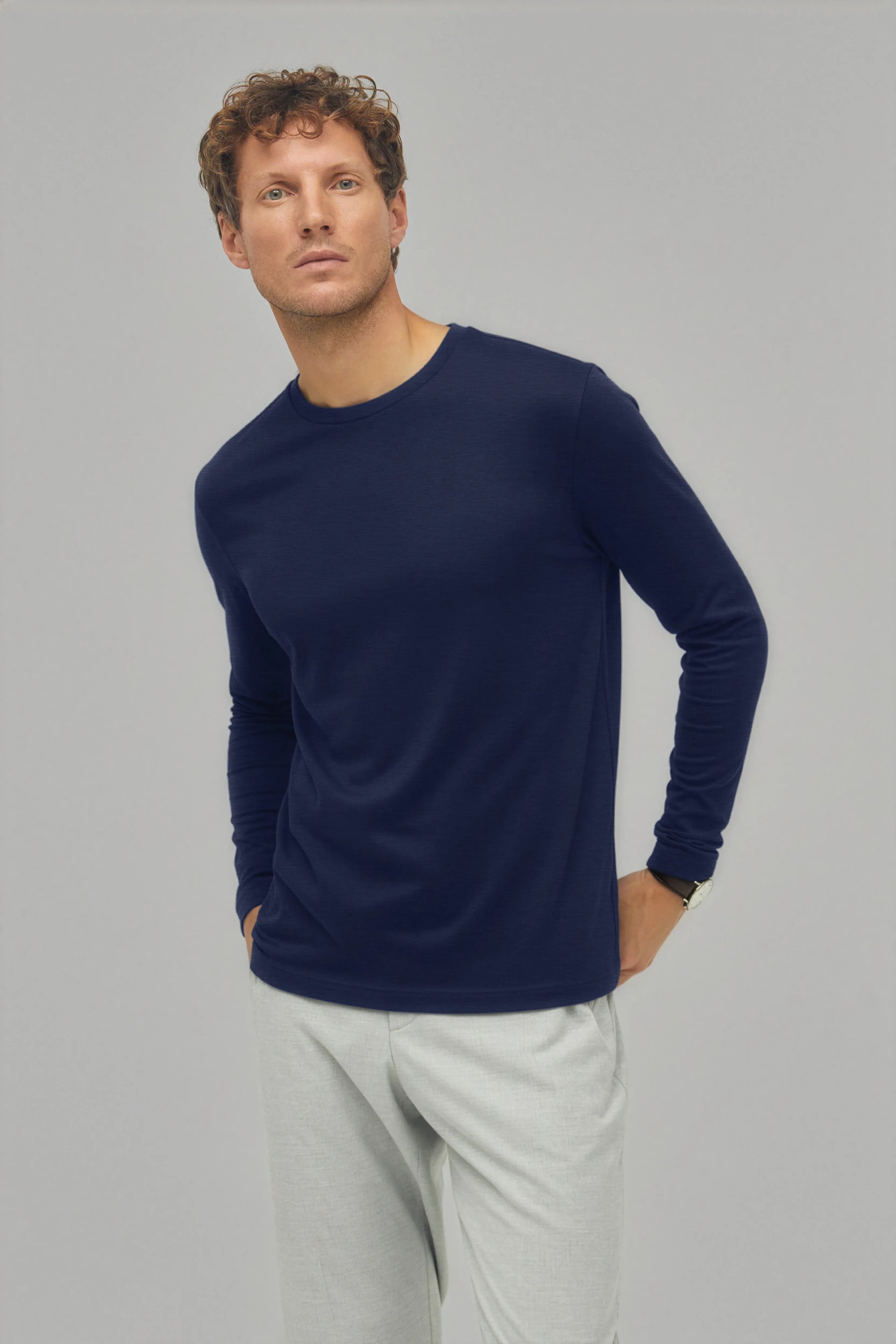 T-Shirt Langarm Luxe Wool
