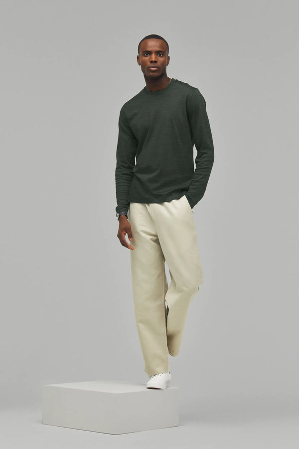 T-Shirt Langarm Luxe Wool Racing Green#Farbe_Racing Green